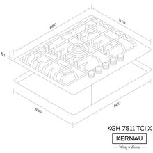 Варочная поверхность KERNAU KGH 7511 TCI X