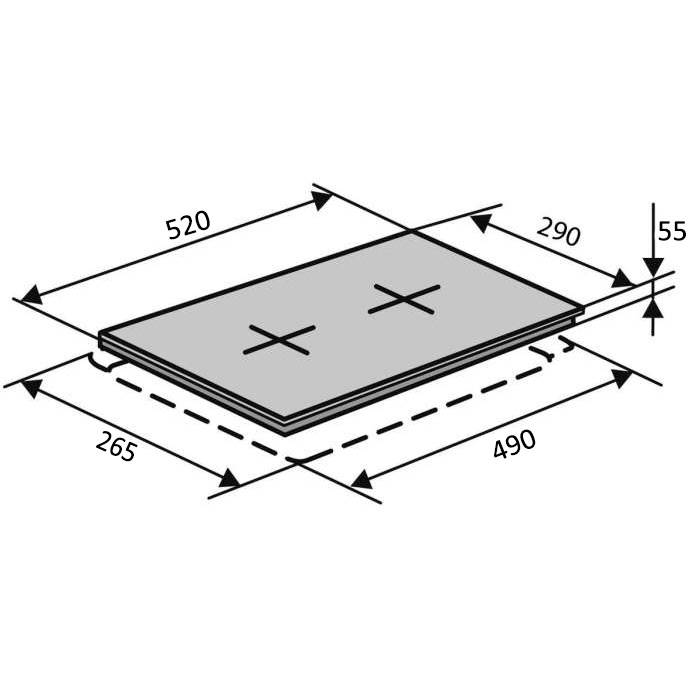 Варочная поверхность VENTOLUX HI 32 WH TC Индукционные конфорки 2