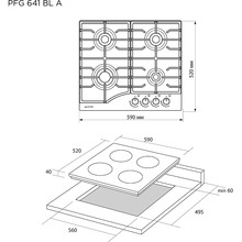 Варочная поверхность PYRAMIDA PFG 641 BL A