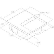 Варочная поверхность ELICA NIKOLATESLA FIT BL/A/72 с вытяжкой
