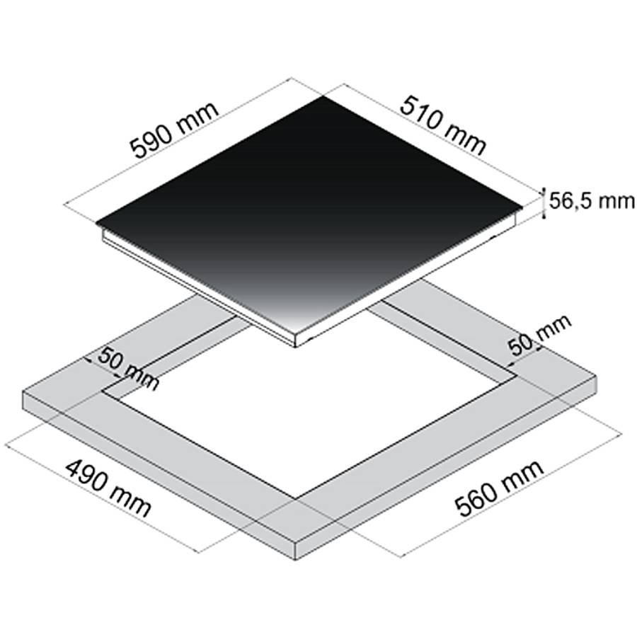 Внешний вид Варочная поверхность FREGGIA HCI64B/1 Black