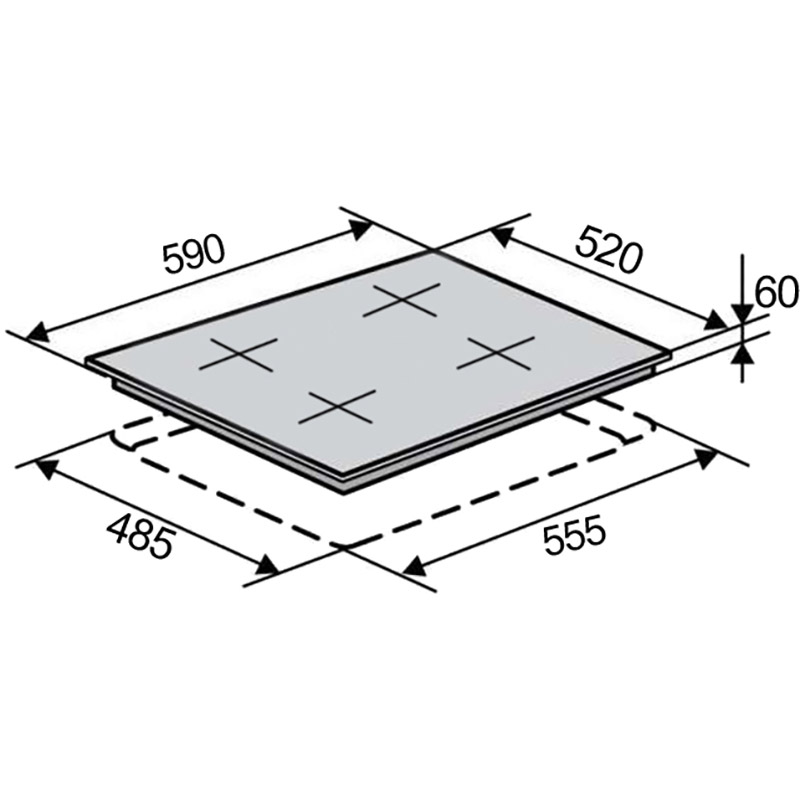 Зовнішній вигляд Варильна поверхня VENTOLUX HI 64 TC FBS SQFZ SL (GRS)