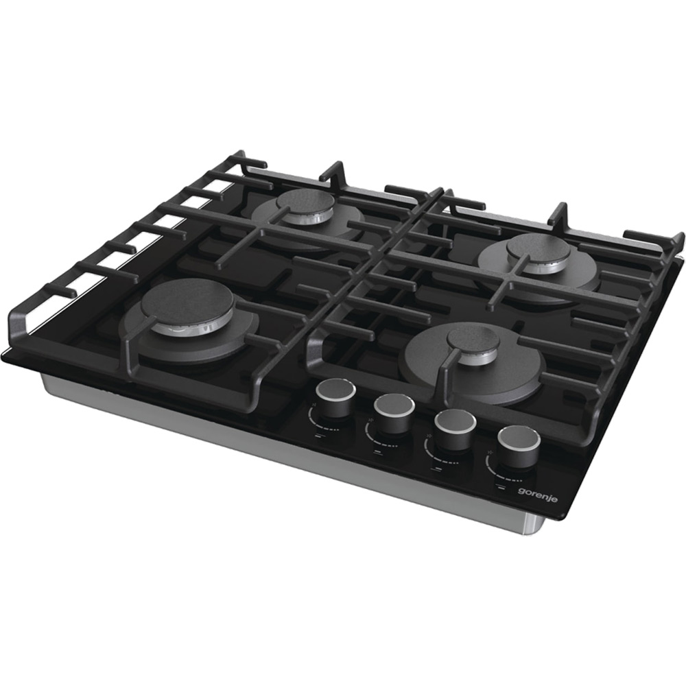Варильна поверхня GORENJE GT642AB (BG6BA-G0B) Комплектація Газові форсунки G30/G31-28-30/37 Кріплення для монтажу; Інструкція; Гарантійний талон