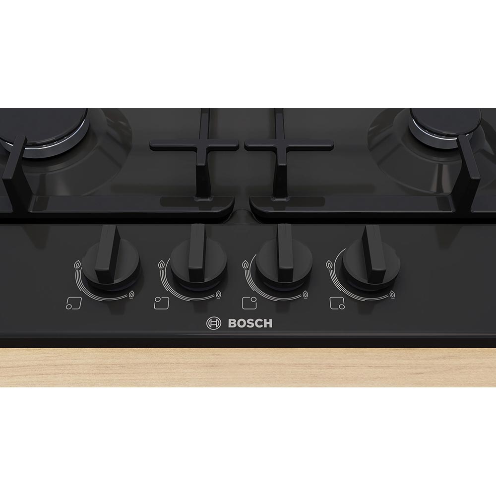 Варильна поверхня BOSCH PGP6B6K90R Black Тип поверхні газова