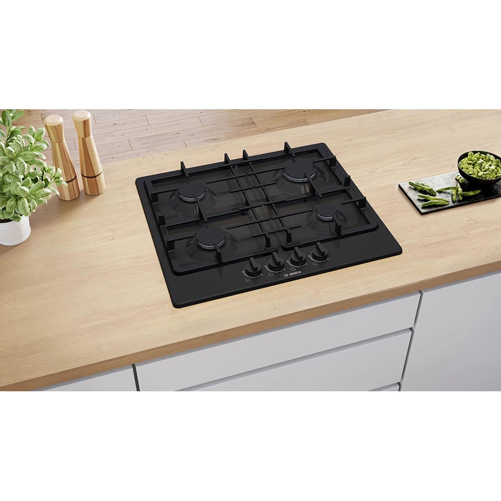 Варильна поверхня BOSCH PGP6B6K90R Black Газові конфорки 4