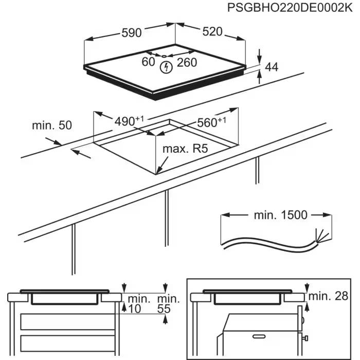 Варочная поверхность ELECTROLUX EIV63443CT Вес 10,74