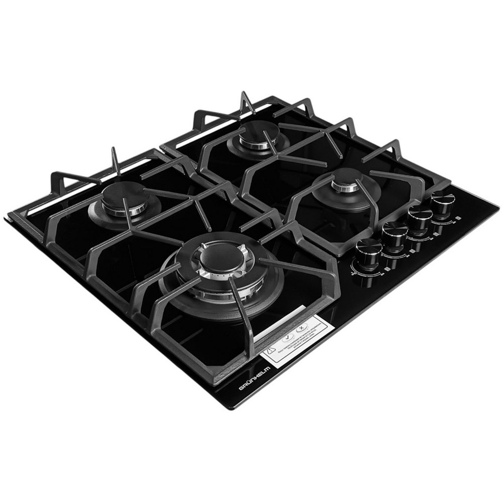 Варочная поверхность GRUNHELM GHGW 0434 MB WOK Материал поверхности закаленное стекло