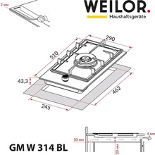 Варильна поверхня WEILOR GM W 314 SS