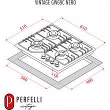 Варильна поверхня PERFELLI Vintage GW69C Nero