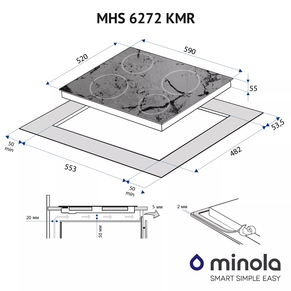 В інтернет магазині Варильна поверхня MINOLA MHS 6272 KMR