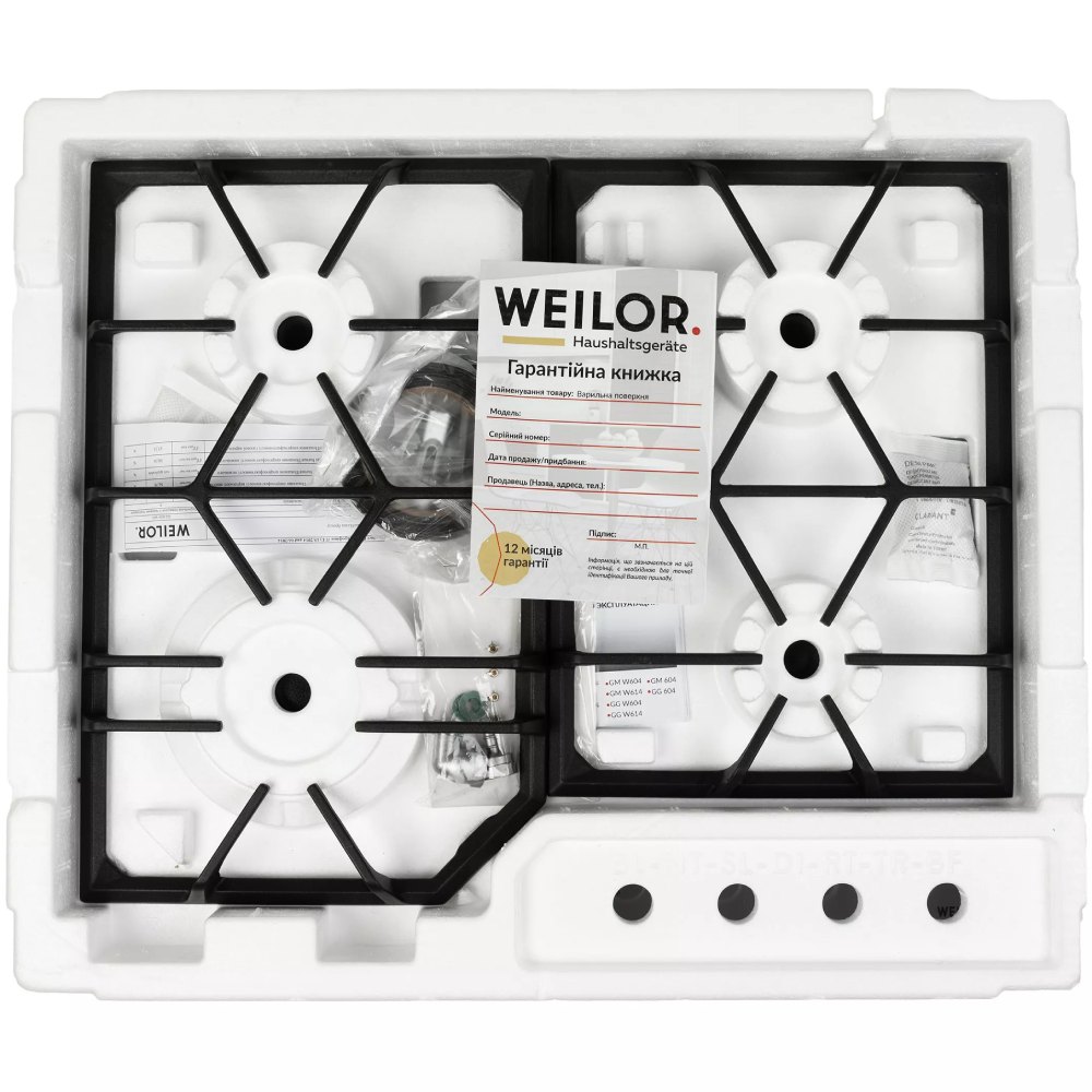 Зображення Варильна поверхня WEILOR GM 604 BL