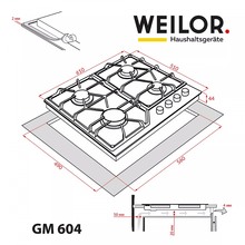 Варильна поверхня WEILOR GM 604 BL