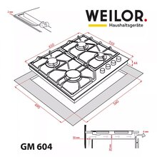 Варильна поверхня WEILOR GM 604 SS