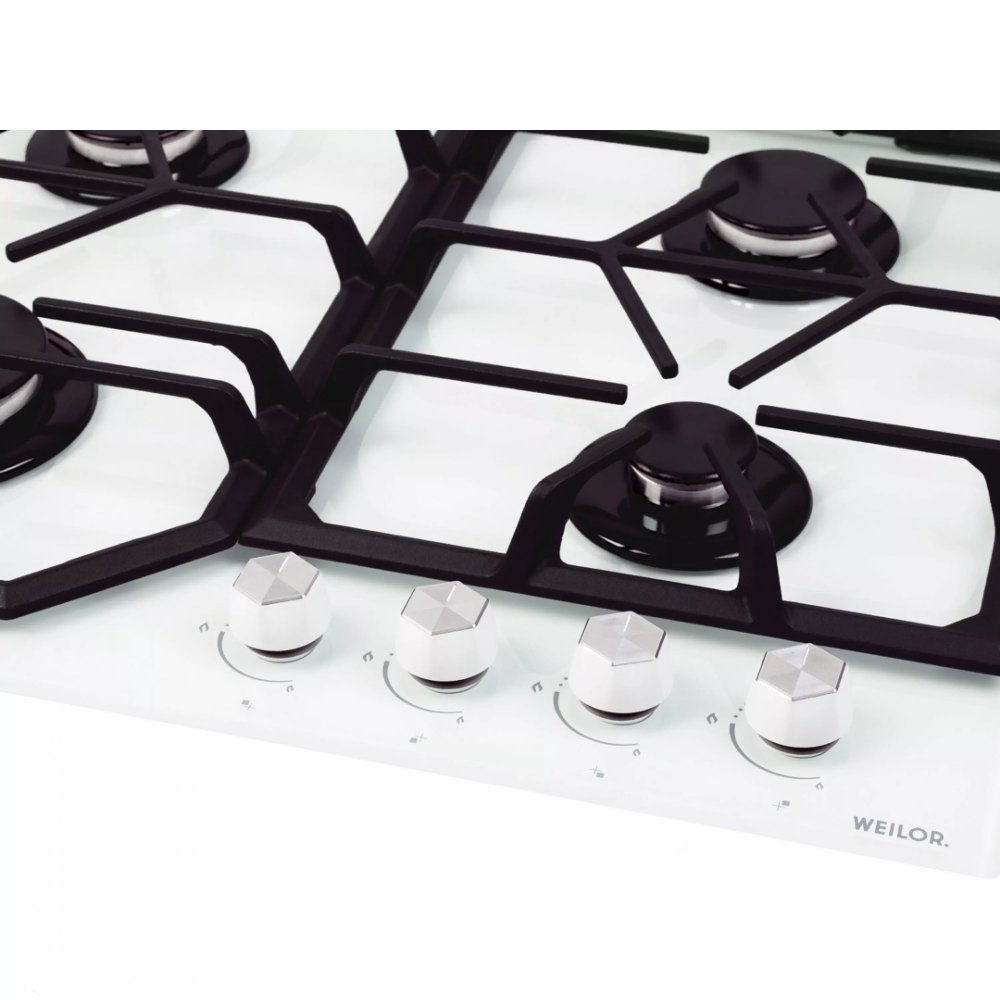 Варильна поверхня WEILOR GG 604 WH Тип поверхні газова