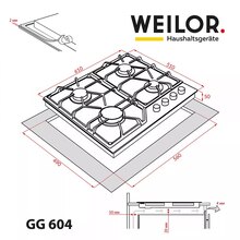 Варильна поверхня WEILOR GG 604 WH