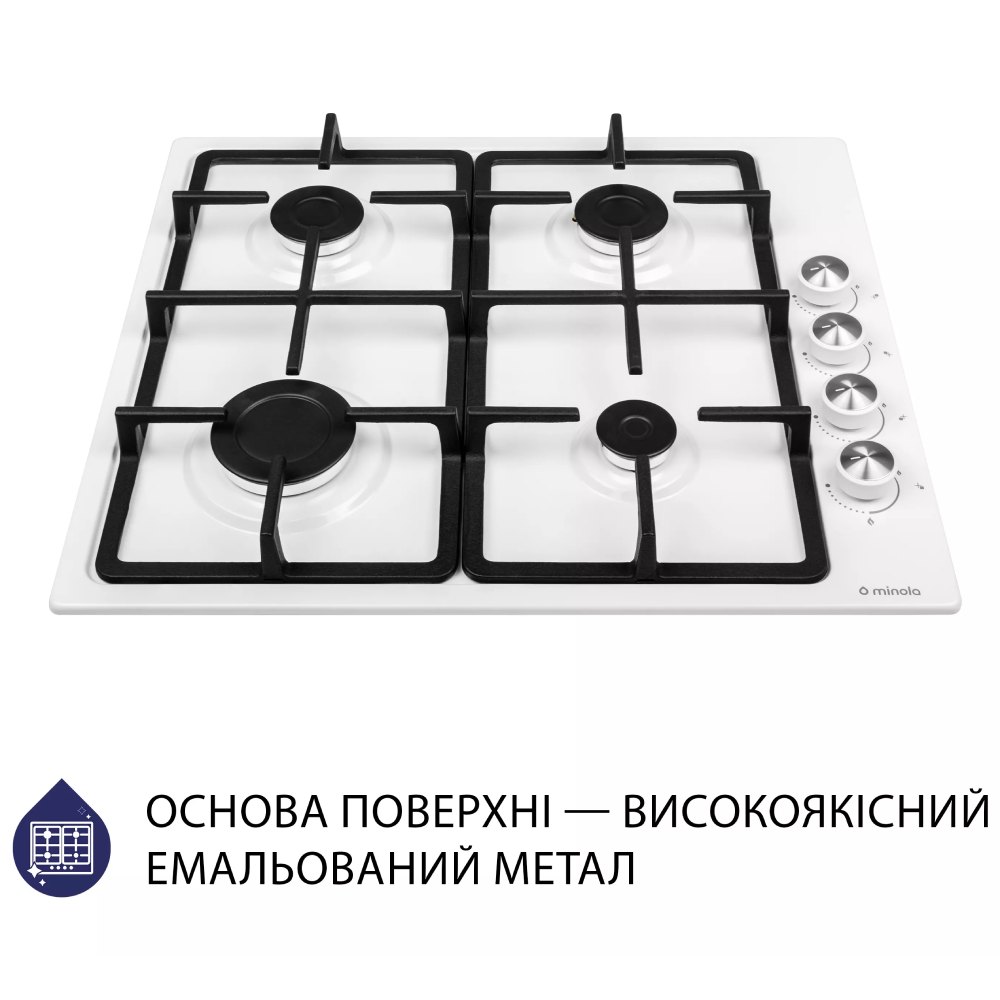 Варильна поверхня MINOLA MGM 615204 WH Вага 8.7