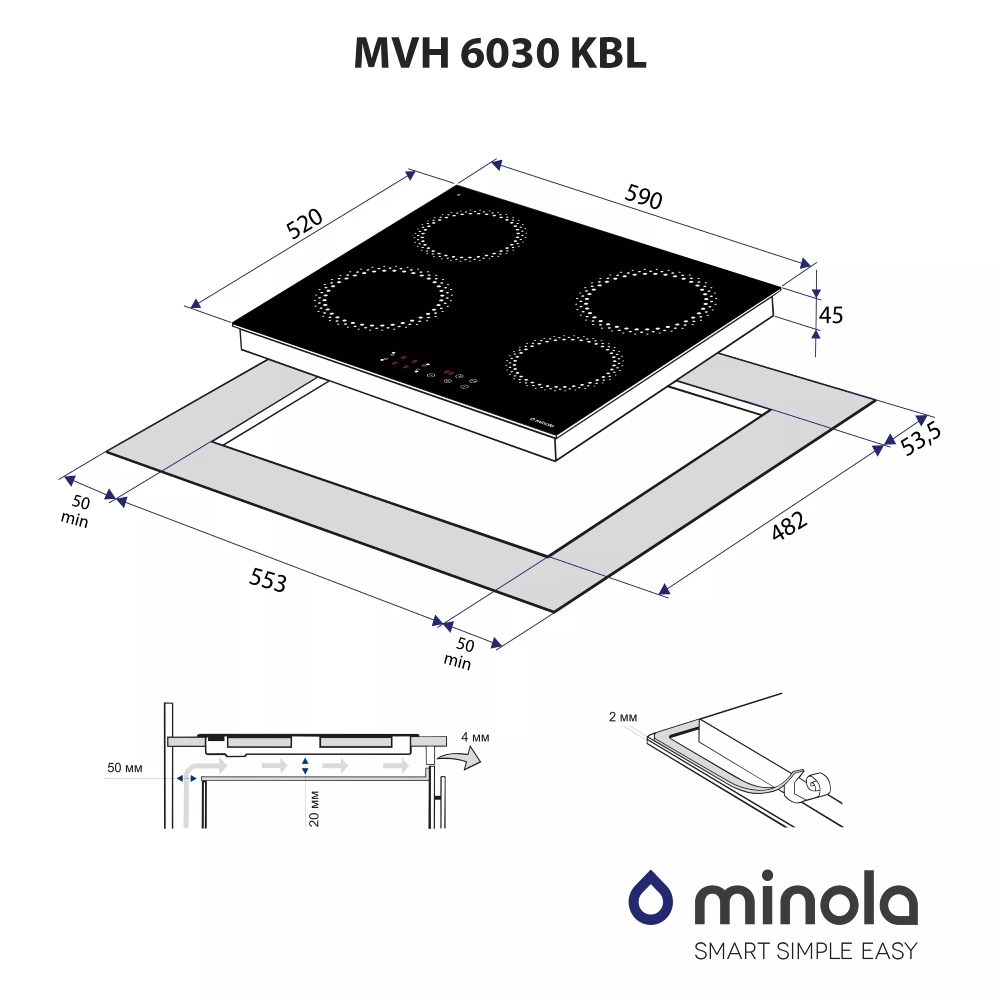 В Україні Варильна поверхня MINOLA MVH 6030 KBL