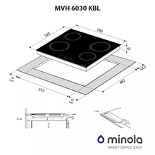 Варильна поверхня MINOLA MVH 6030 KBL
