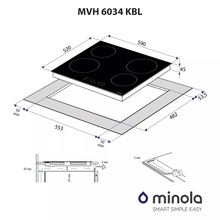Варильна поверхня MINOLA MVH 6034 KBL