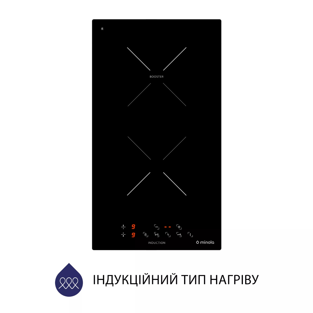 Варильна поверхня MINOLA MI 3037 KBL Комплектація Інструкція, Гарантійний талон, Мікрофіша, Монтажний комплект, Шнур без вилки
