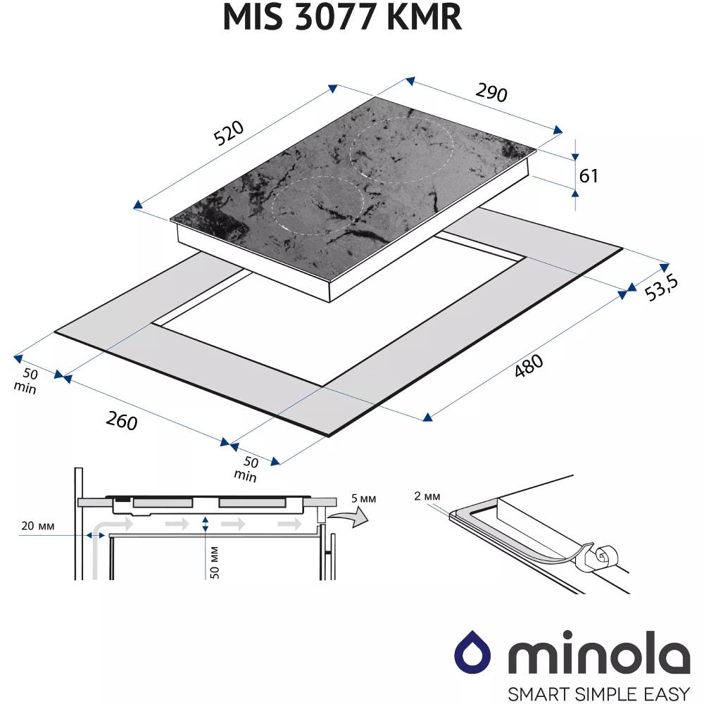 В інтернет магазині Варильна поверхня MINOLA MIS 3077 KMR