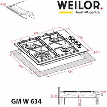 Варильна поверхня WEILOR GM W 634 WH