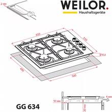 Варильна поверхня WEILOR GG 634 BL