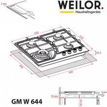 Варильна поверхня WEILOR GM W 644 WH