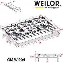 Варильна поверхня WEILOR GG W 904 BL