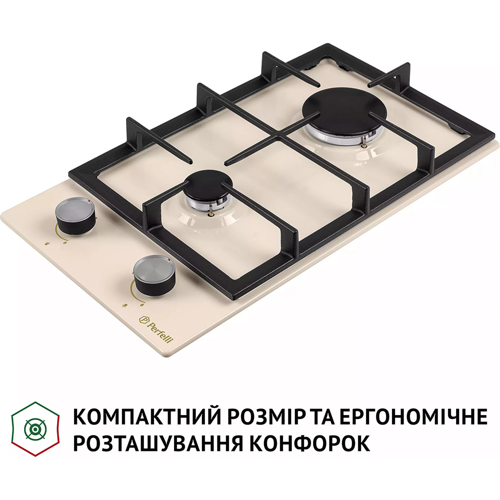 Варильна поверхня PERFELLI HGM 31424 IV Комплектація інструкція, гарантійний талон, монтажний комплект, перехідник на балонний газ, шнур з вилкою