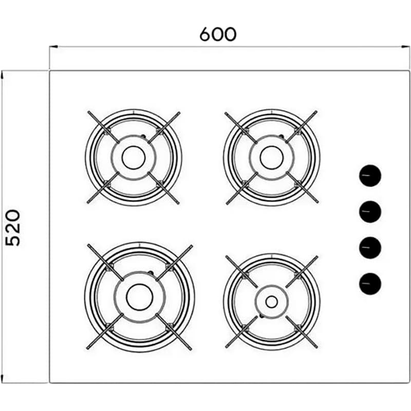Заказать Варочная поверхность KUMTEL KO-40TAHDF White