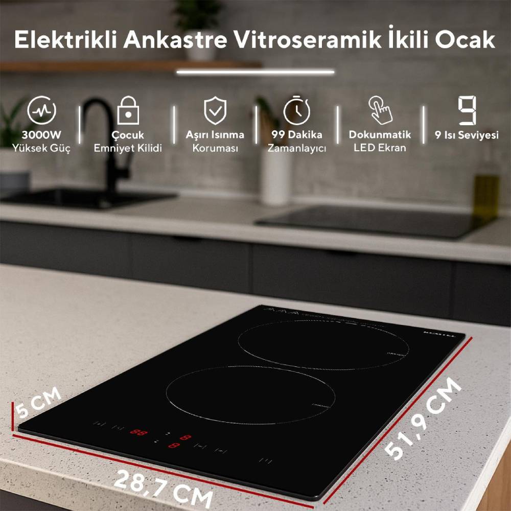 Варочная поверхность KUMTEL HV3-02 Тип поверхности электрическая