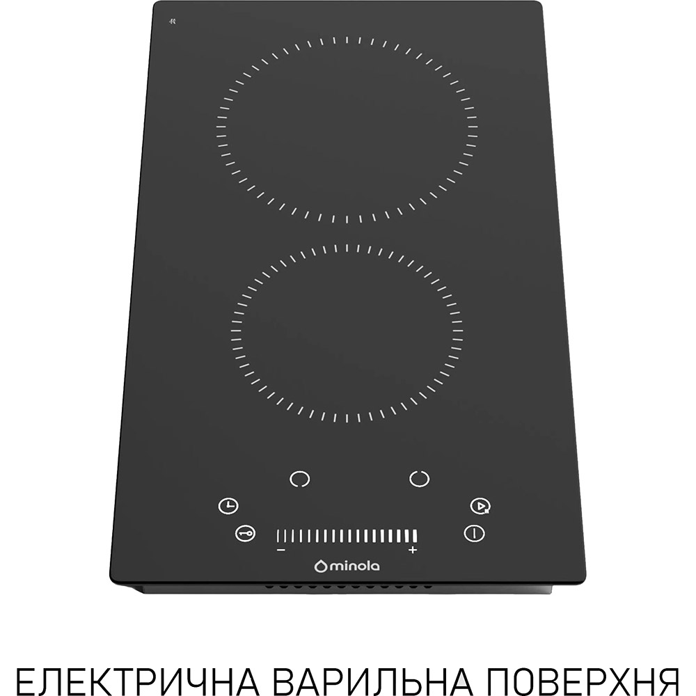 Варильна поверхня MINOLA MHS 3071 TBL (0500018) Центральна передня 1200 Вт, Ø 165 мм