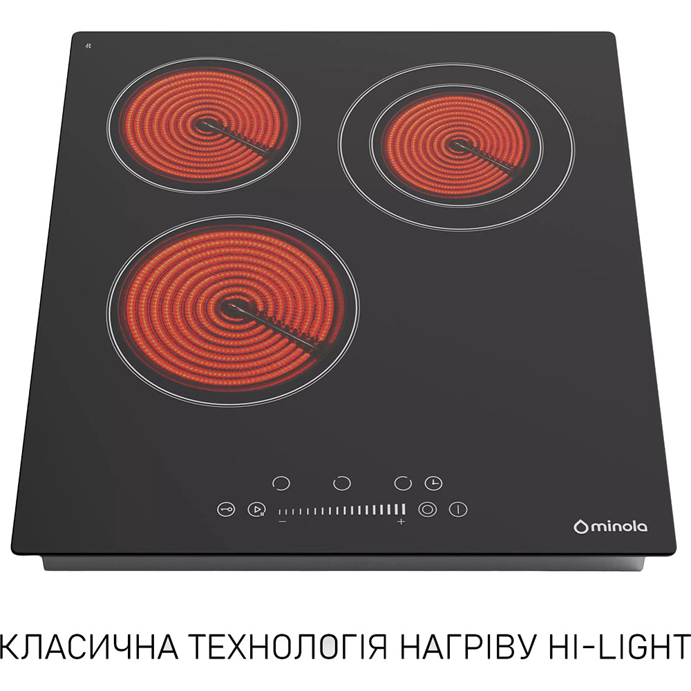 Варильна поверхня MINOLA MHS 4274 TBL (0500022) Ліва задня 1200 Вт, Ø 165 мм