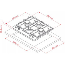 Варильна поверхня WEILOR GM 654 BL
