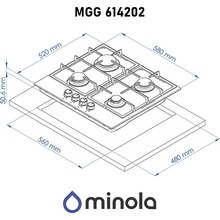 Варильна поверхня MINOLA MGG 614202 WH