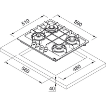 Варочная поверхность FRANKE FHMA 604 3G DC MB C (106.0670.112)