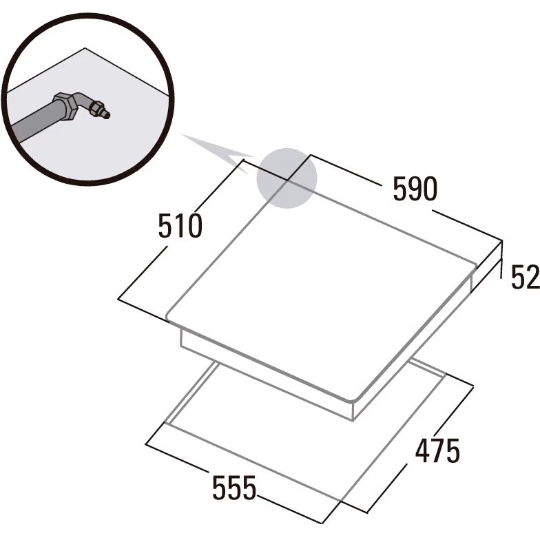 Варильна поверхня CATA CCI 6031 BK (08041501) Ліва задня 1750 Вт