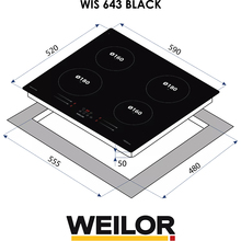 Варочная поверхность WEILOR WIS 643 BLACK