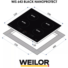 Варильна поверхня WEILOR WIS 643 BLACK NanoProtec