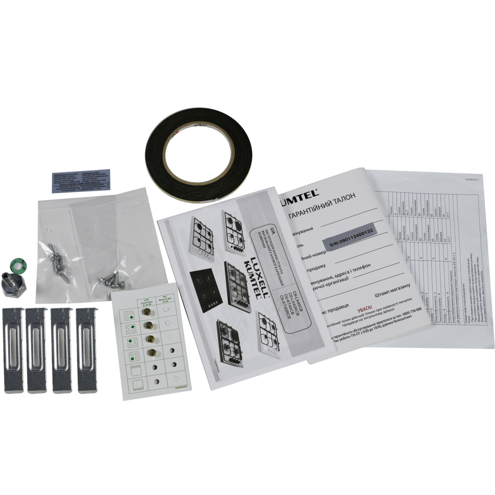 В Украине Варочная поверхность KUMTEL KO-40TAHDF С WHITE GLASS