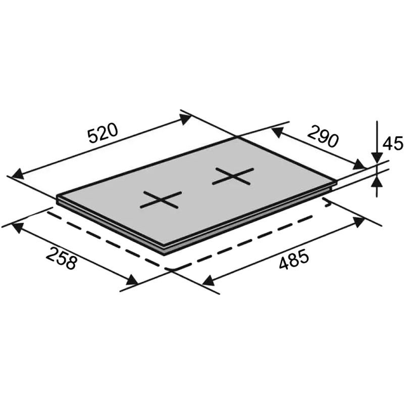 Варильна поверхня VENTOLUX HV 33 TC Центральна задня 1800 Вт, 200 мм