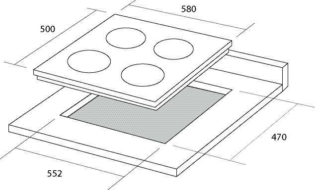 Внешний вид Варочная поверхность PYRAMIDA PSE 640 ivory RUSTICO