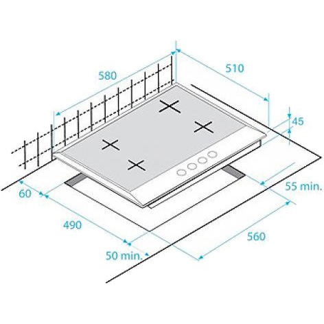 Варочная поверхность BEKO HIMG 64223 W Газовые конфорки 4