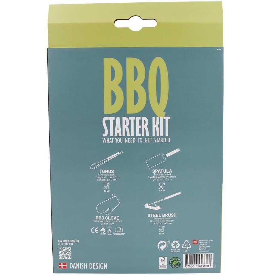 Набір для барбекю COZZE 90310 4 предмети Додатково Ручки виконані з PP з ремінцем із натуральної шкіри