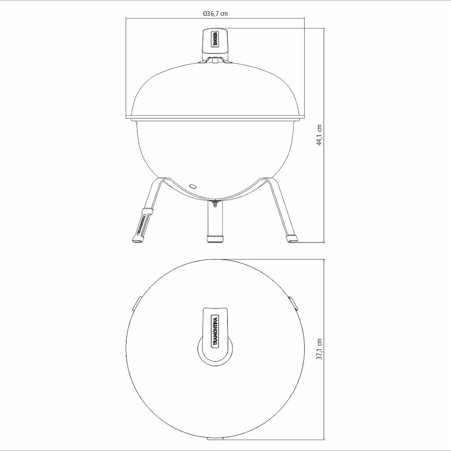 Барбекю TRAMONTINA Barbecue TCP 320L Black () Материал сталь