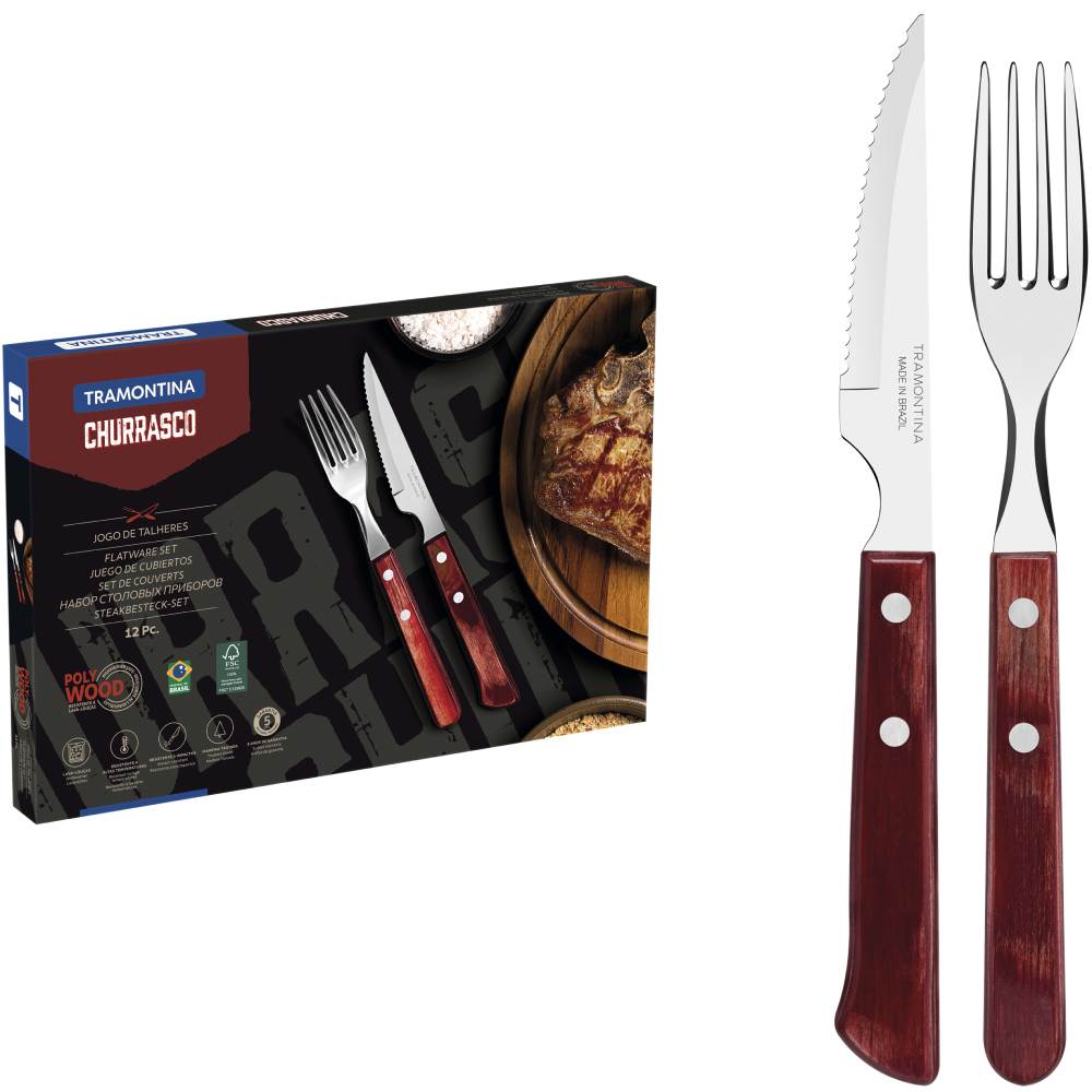 Набор для барбекю TRAMONTINA Barbecue POLYWOOD 12 пр (21199/709) Тип набор для барбекю