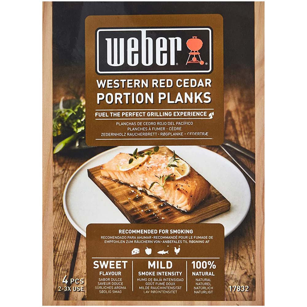 Дощечки для копчения WEBER кедровые порционные 4шт (17832)