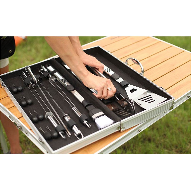 Набор для барбекю KINGCAMP BBQ tool set (KG2729) Silver Вид мангала портативные (походные)