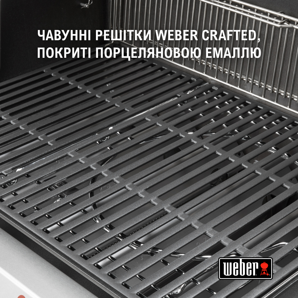 Гриль газовый WEBER Genesis E-415 Black (1500612) Вид мангала стационарные